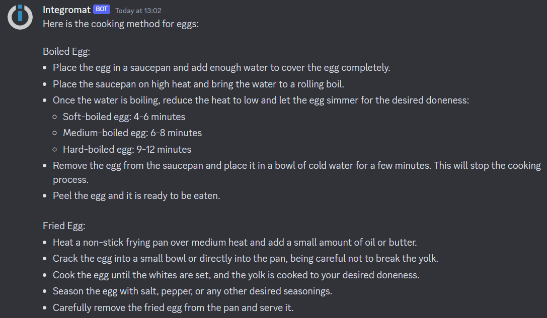 Final message in Discord